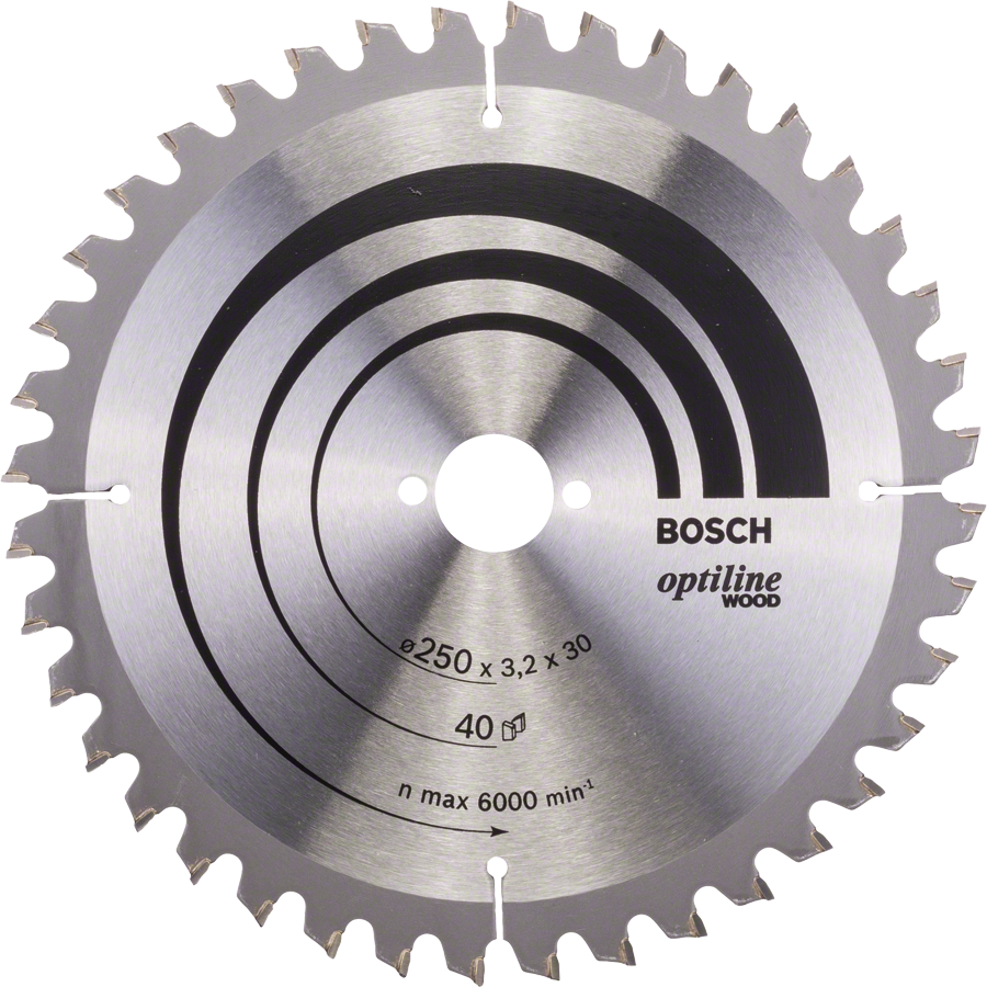Bosch Rundsavsklinge Optiline Wood 250x3,2x30 - 40T