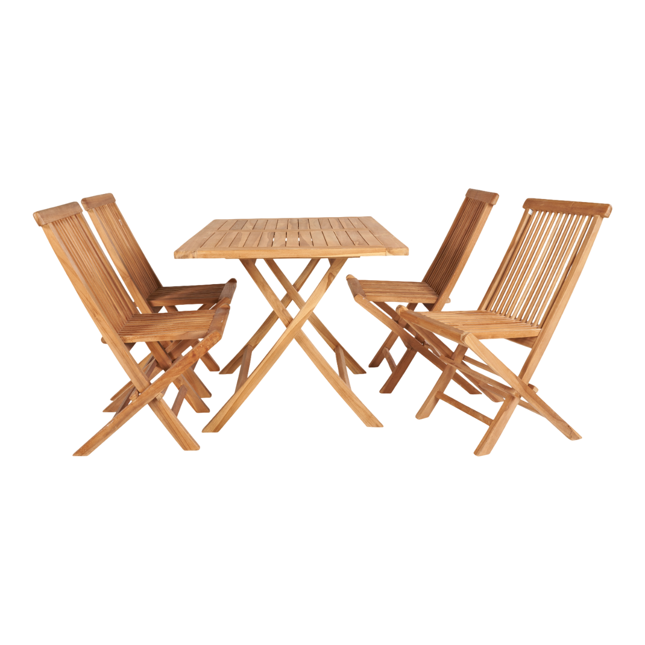Veluna Vaja/Ryoss Havemøbelsæt med bord og 4 stole i teak
