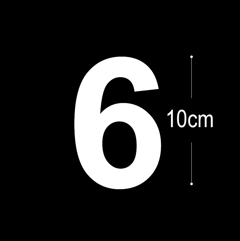 Allux Folietal nr. 6 i hvid 10 cm