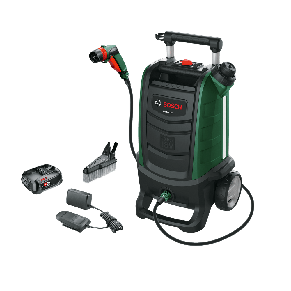 Bosch Fontus 18V Batteridrevet højtryksrenser med 2,5Ah batteri