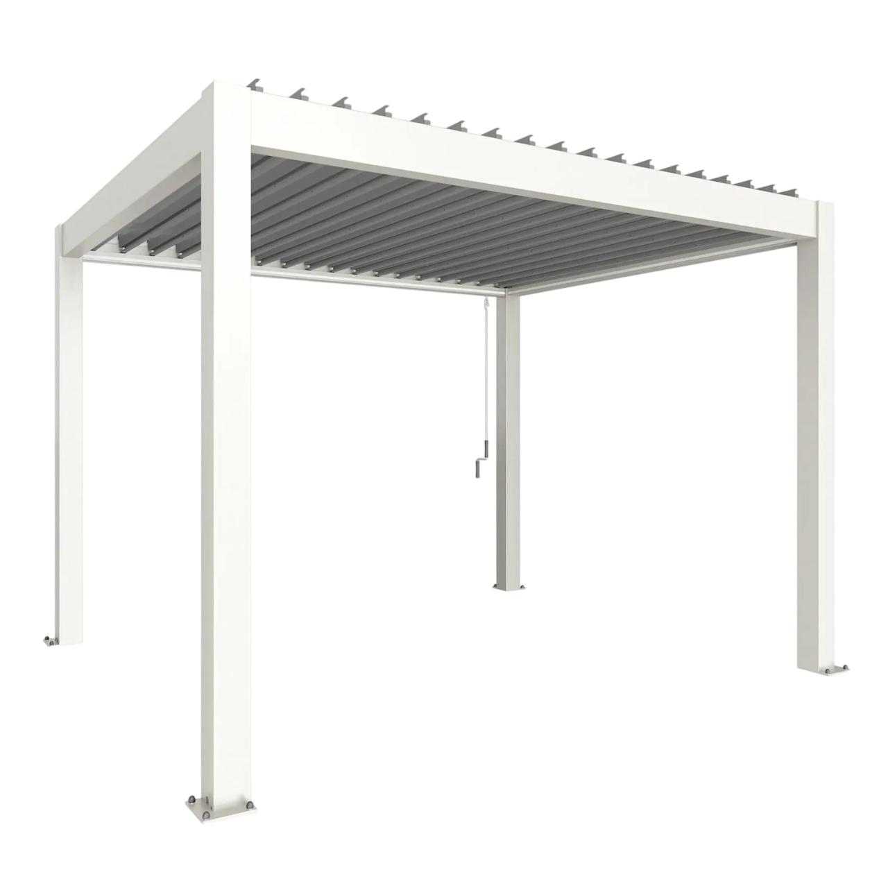 Biohort Str. 3,5×3 Pergola i hvid/sølv metallic