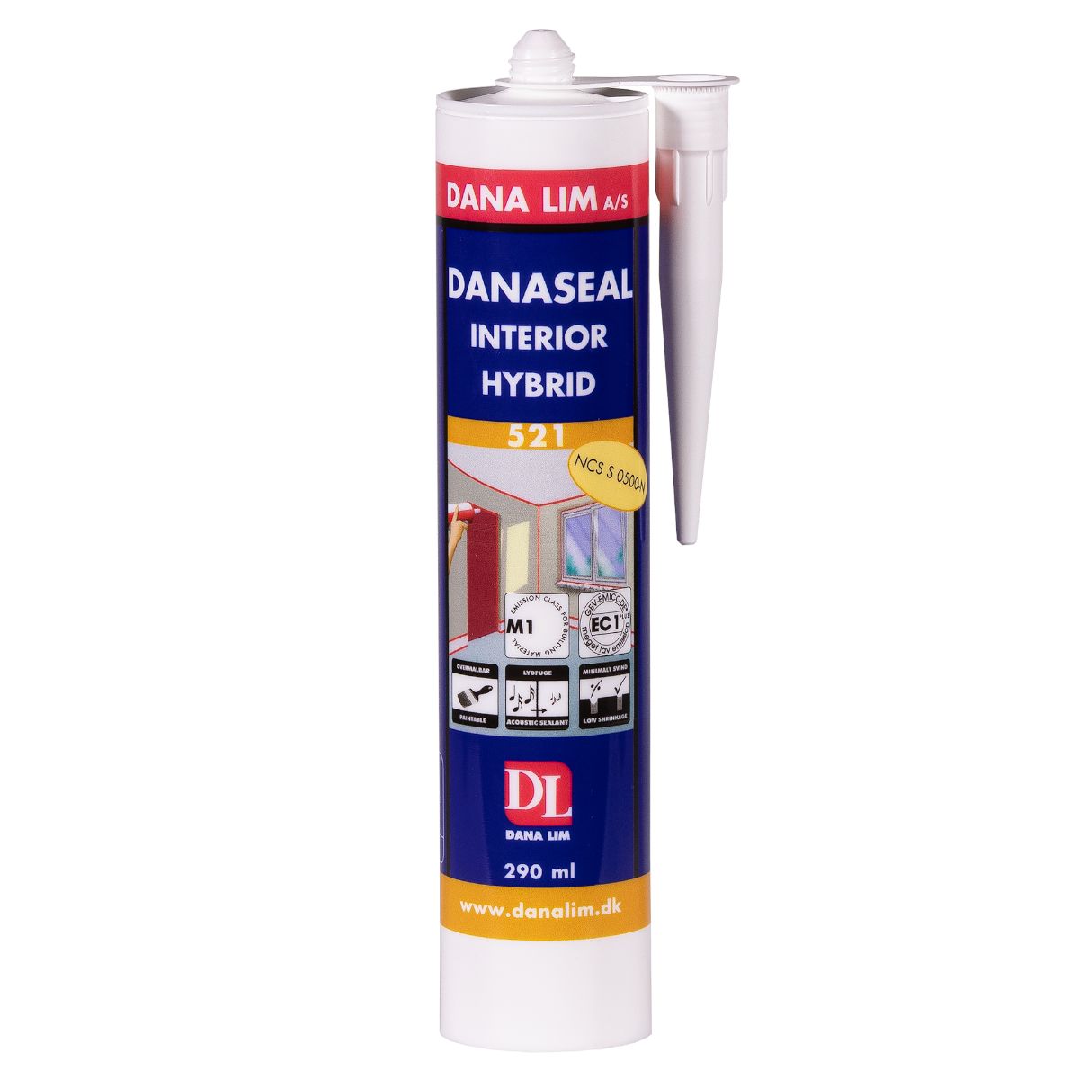 Dana Lim Interiørfuge Danaseal 521 hvid - 290 ml