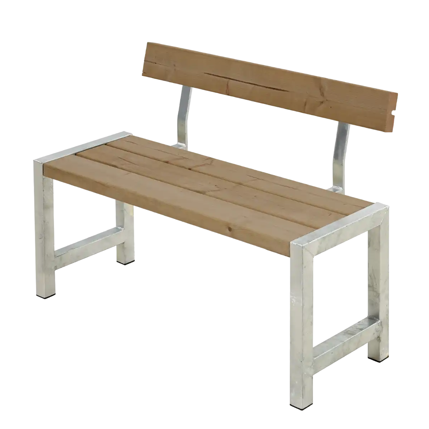 Plus Café Plankebænk med ryglæn 127 cm i ThermoWood