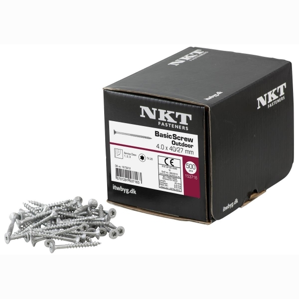 NKT Basic skrue outdoor 6,0x120/60 mm ruspert 1000 - 100 stk.