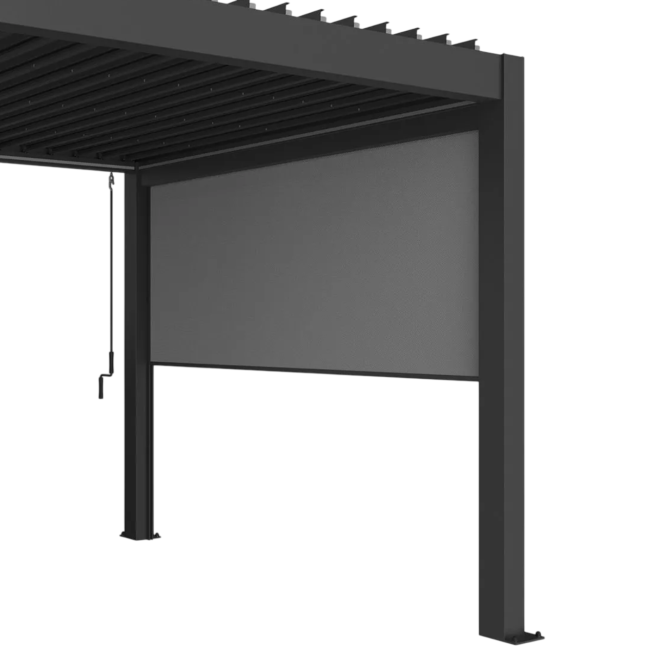Biohort Solskærm med motor i mørkegrå metallic til 3,5 m pergola