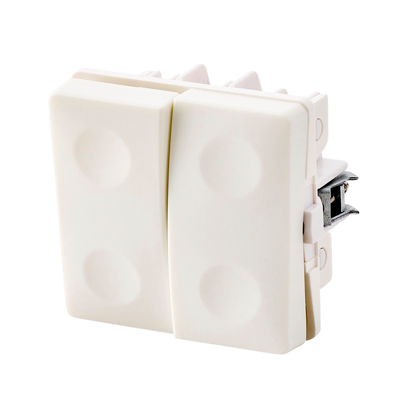 FESH SWITCH Curveline Afbryder, krone 1,0 i hvid