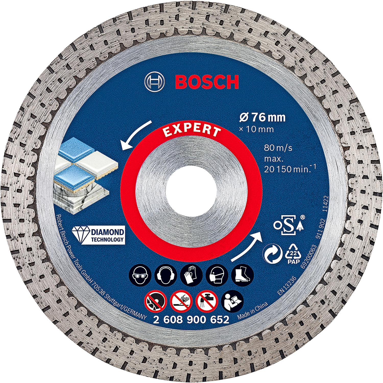 Bosch Diamantskæreskive Hardceramic 76Mm