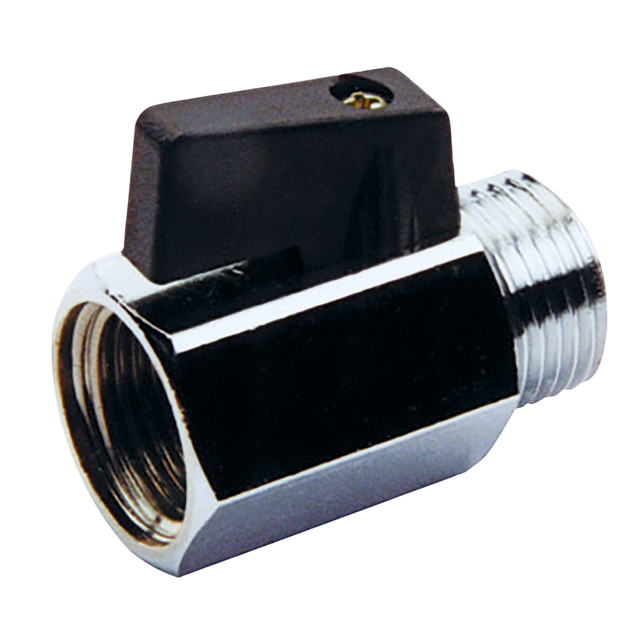 Kuglehane muffe/nippel 1/2" forkromet