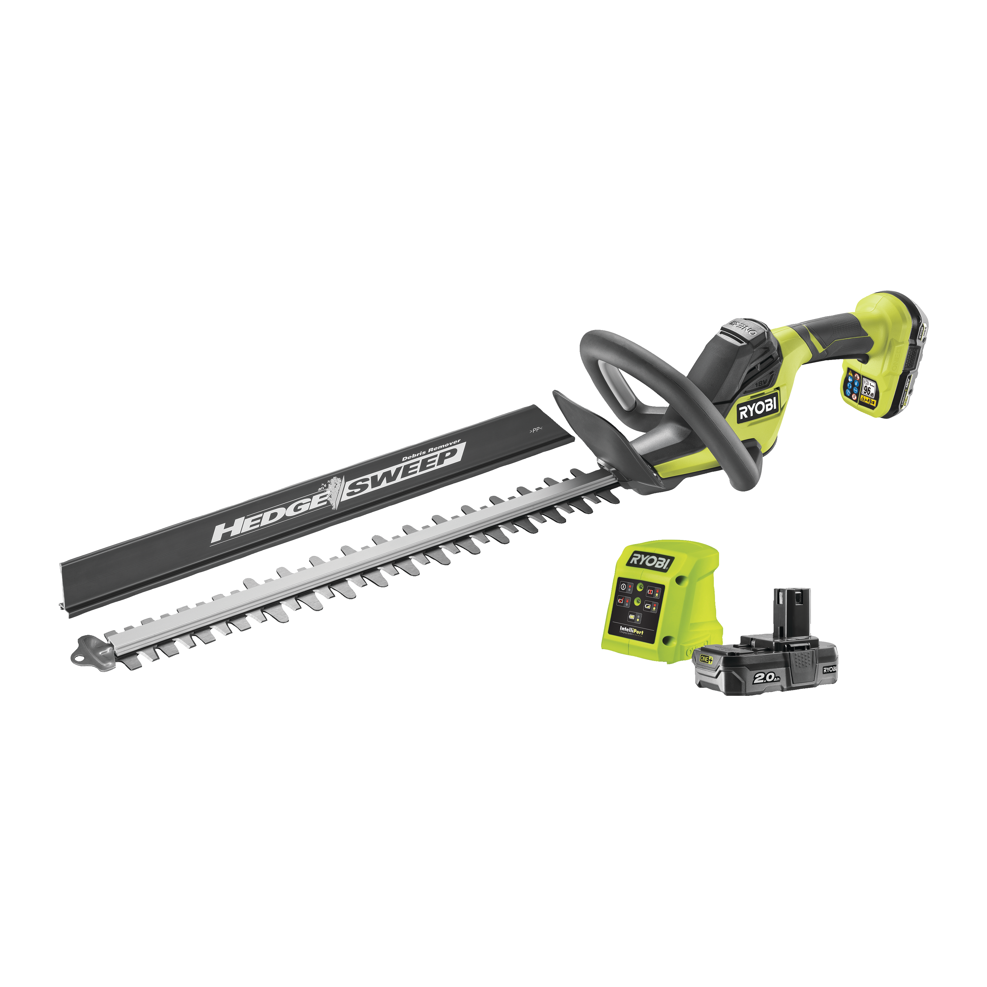 Ryobi RY18HT50A-120 ONE+ 18V Hækkeklipper med 2,0Ah batteri og lader
