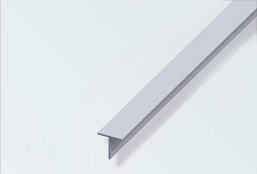 Roliba T-profil 15x15 mm alueloxeret - 1 m