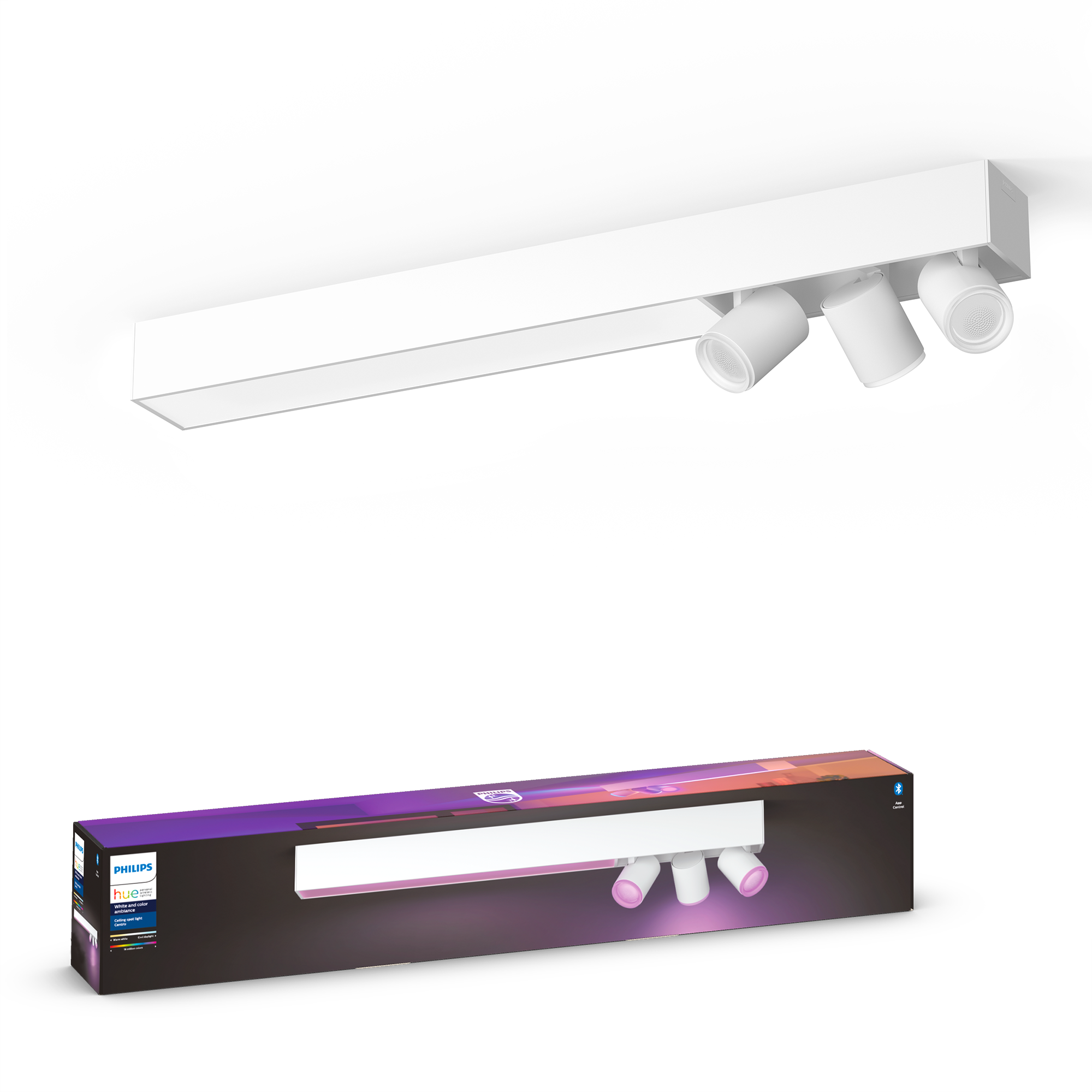 Philips Hue Centris WCA BT Loftslampe med 3 spots i hvid