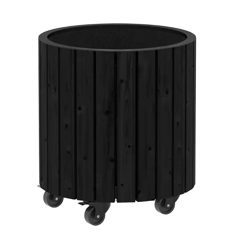 Plus Circle Plantekasse Ø40/45 cm i sort RAL 9005