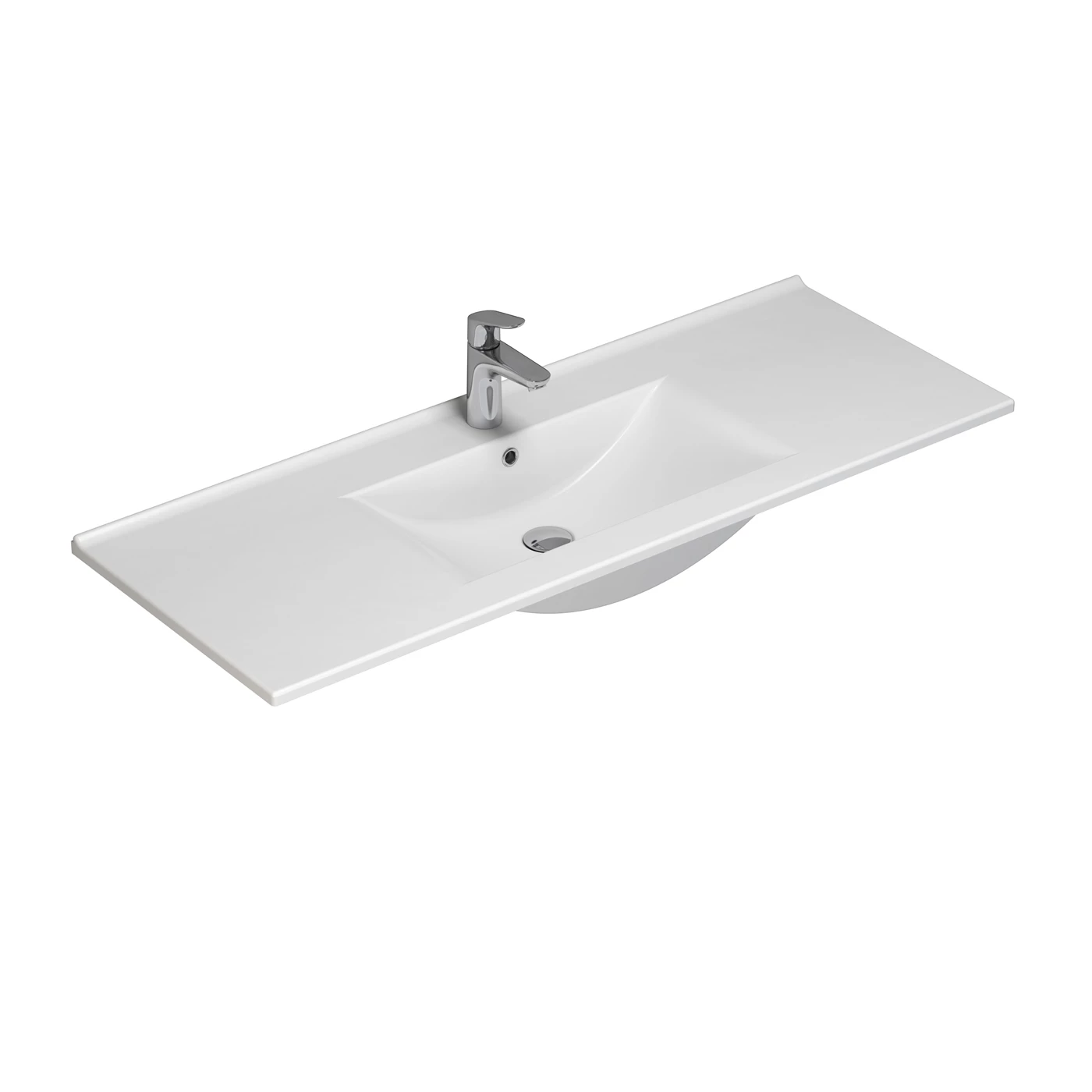 Scanbad Multo+ Amber håndvask 120 cm porcelæn hvid