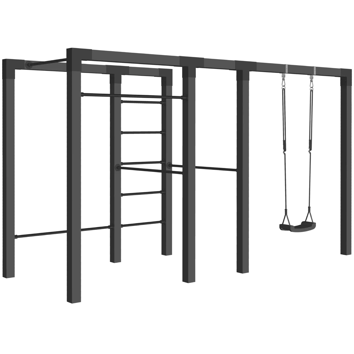 Plus Outdoor fitness - model 3 - sort m/sorte beslag