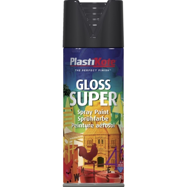 Plasti-Kote PK Super RAL9005 - Sort Blank