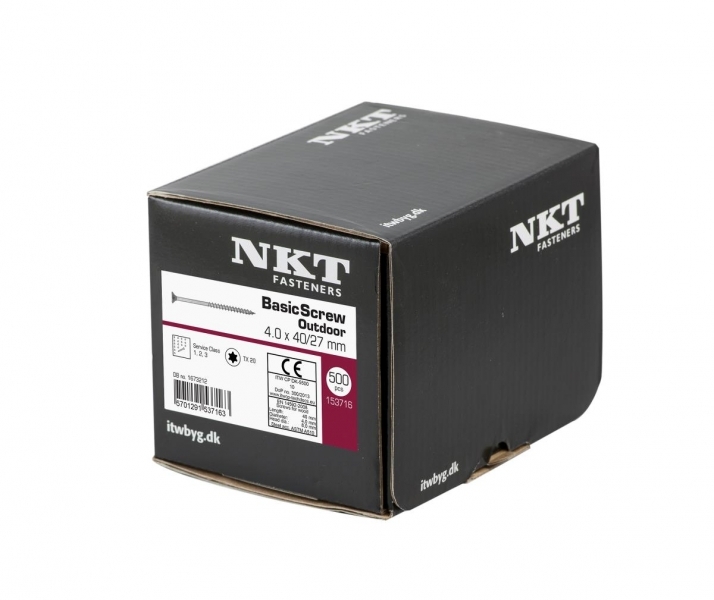 NKT Basic skrue outdoor 5,0x40/27 mm ruspert 1000 - 400 stk.