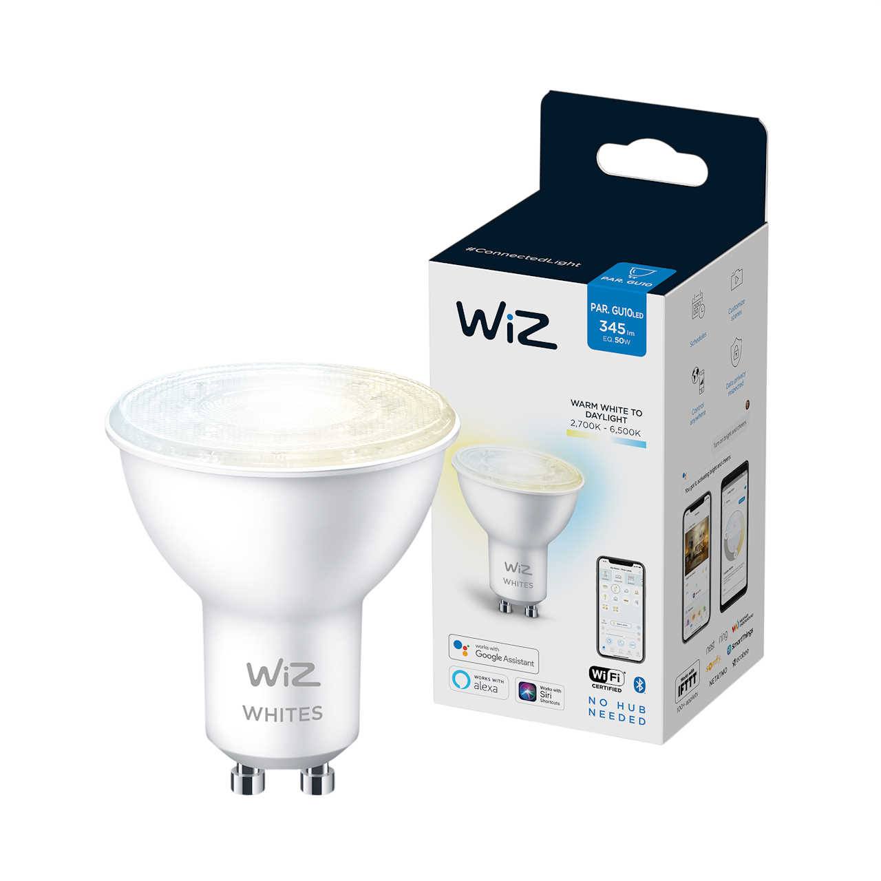 WiZ GU10 Tunable White Smart LED Wi-Fi spot