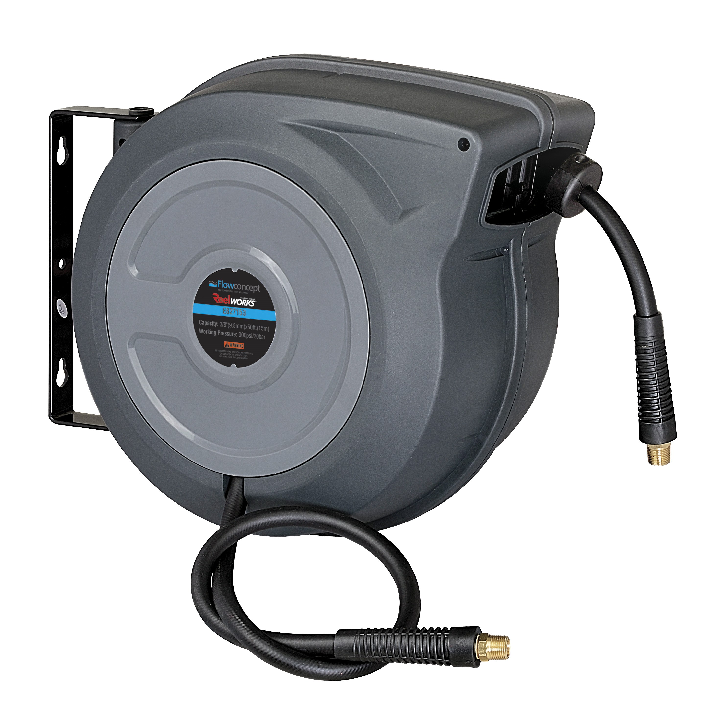 Flowconcept Automatisk Slangeopruller 20 bar i grå - 15M