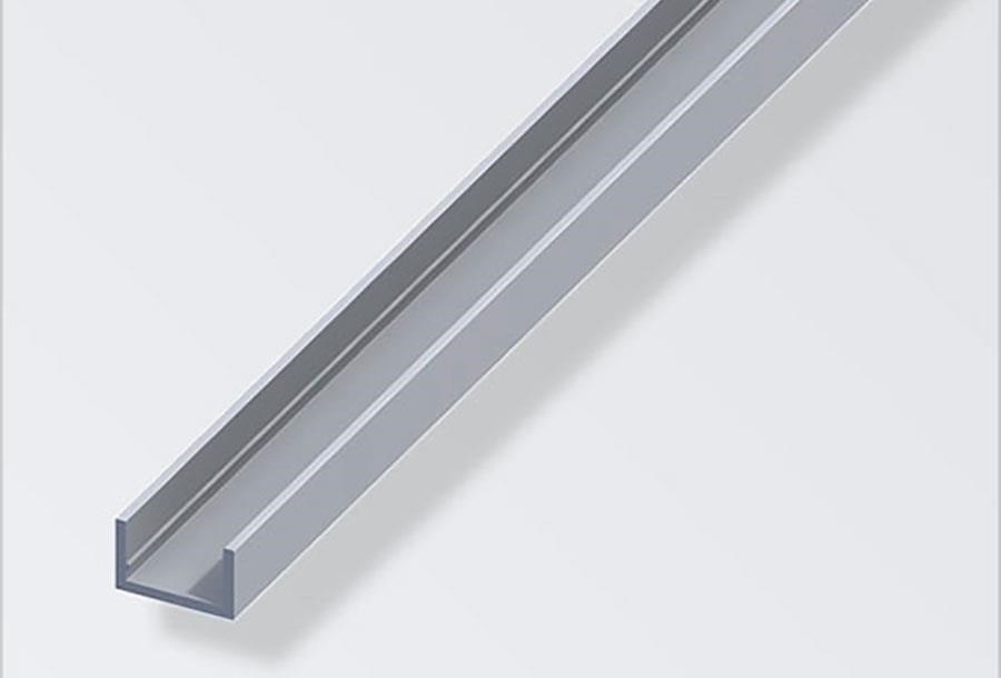 Roliba U-profil 10x13,5 mm alueloxeret - 1 m