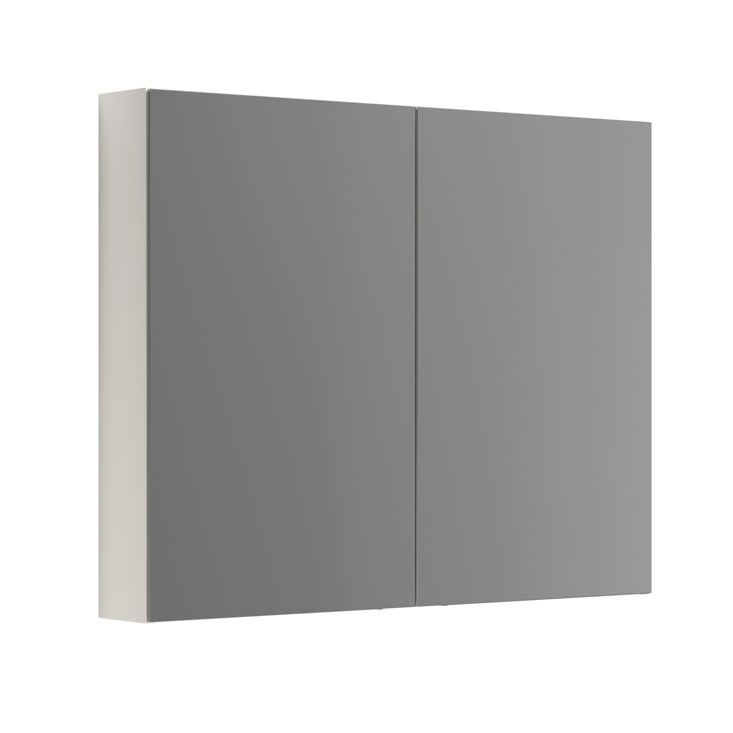 Scanbad Luna Style Spejlskab 80x100 cm m/2 låger - hvid mat