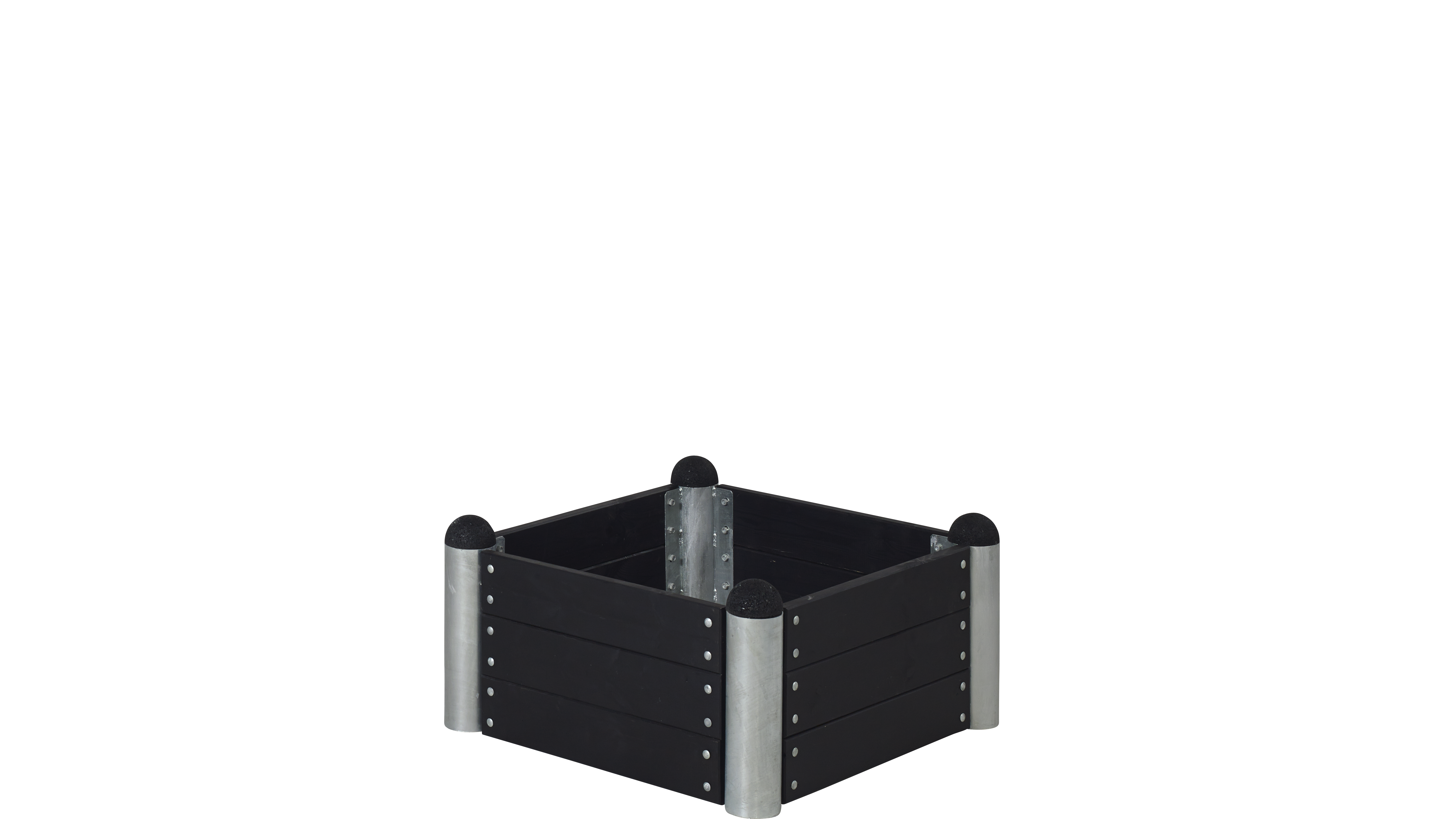 Plus PIPE Højbed 80×80 cm - Sort
