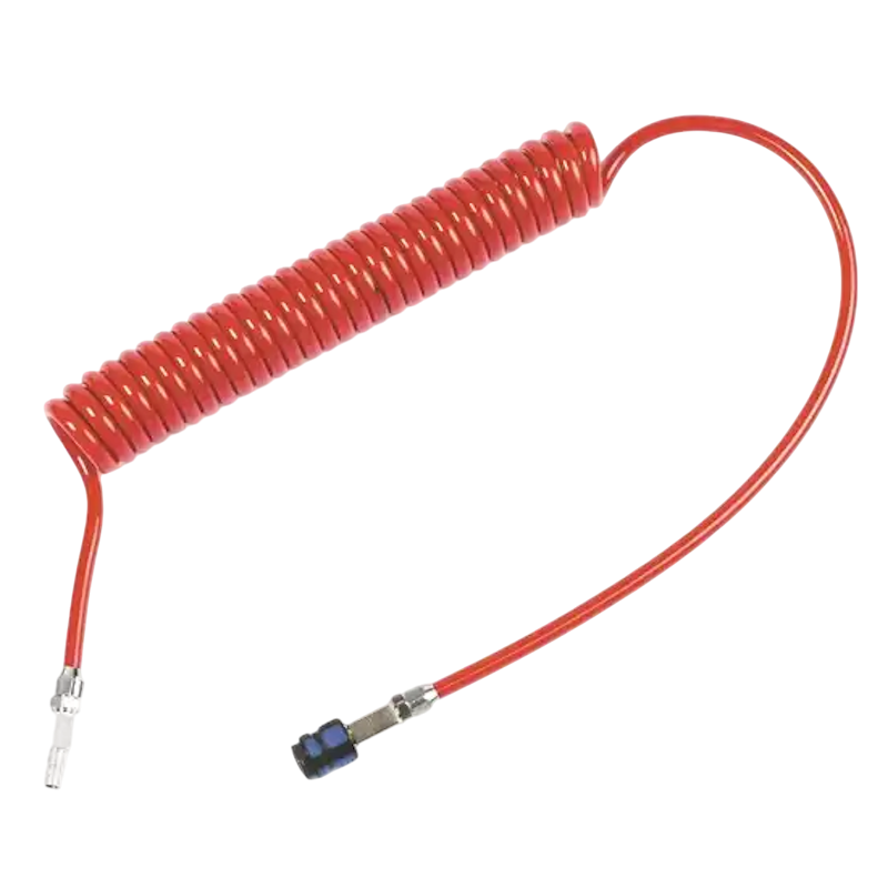 Rectus PUR Spiralslange i rød - 5/8 mm x 5/4 m med serie 1625 kobling