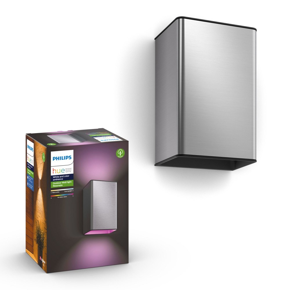 Philips Hue Resonate WCA Udendørs væglampe i inox
