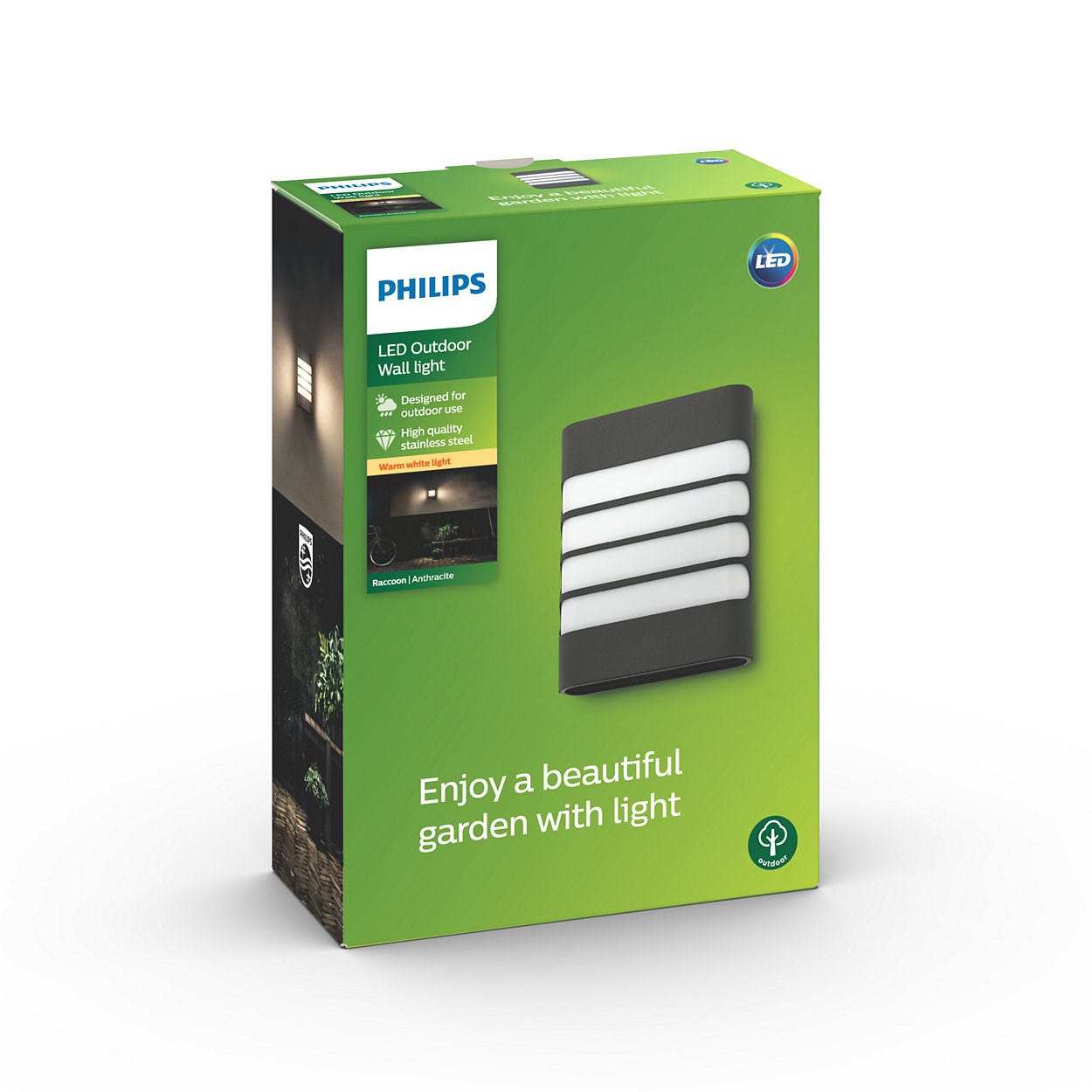 Philips myGarden Raccoon udendørs væglampe - 172739316