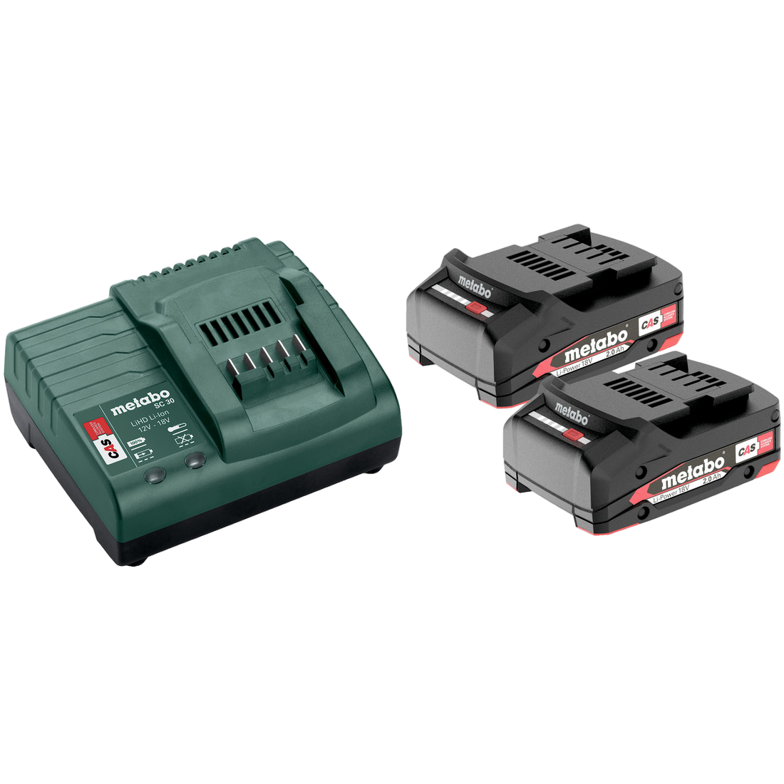 Metabo CAS 18V Startsæt med 2 stk. 2,0Ah batteri og lader