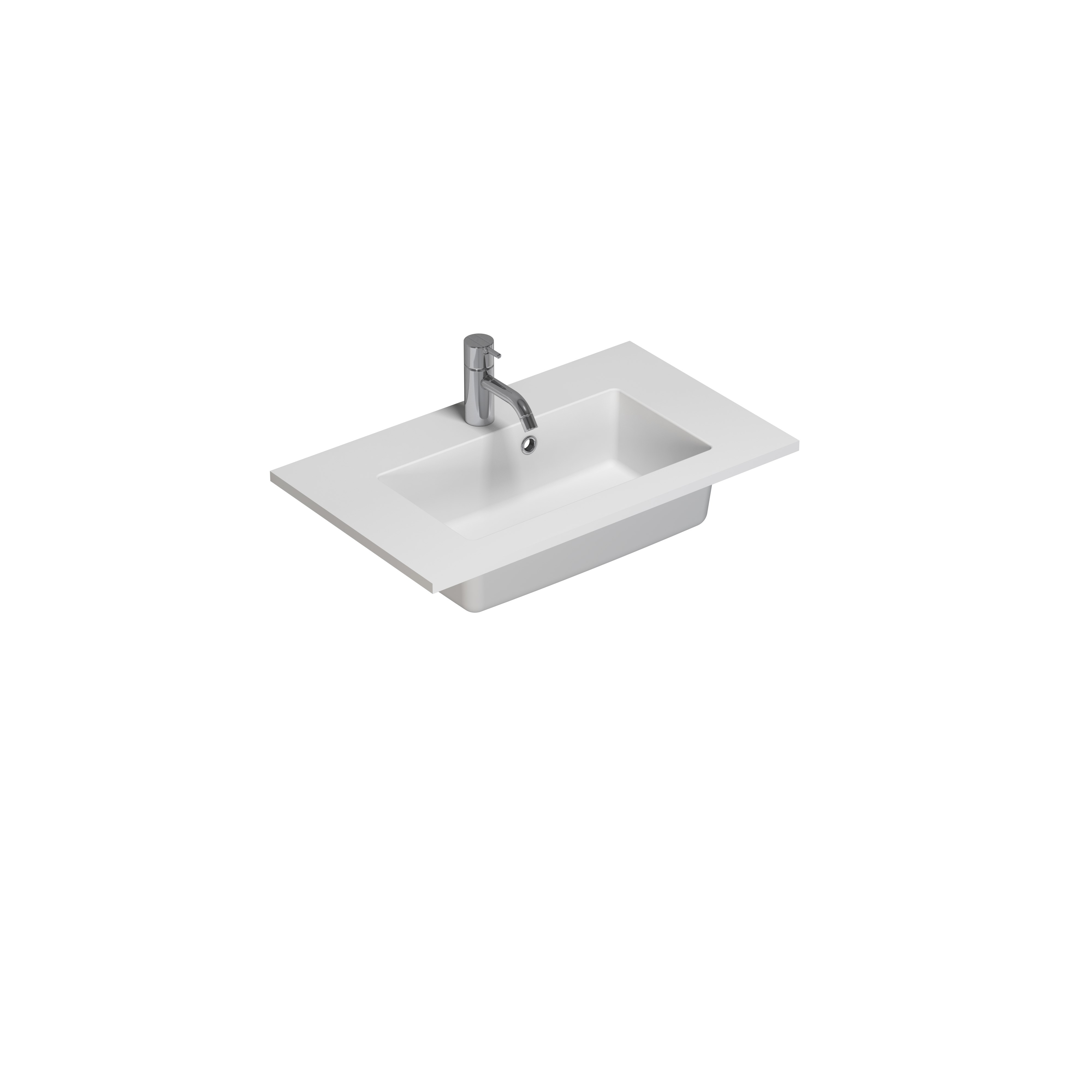 Scanbad Delta Mini Micca håndvask 60 cm solid surface hvid