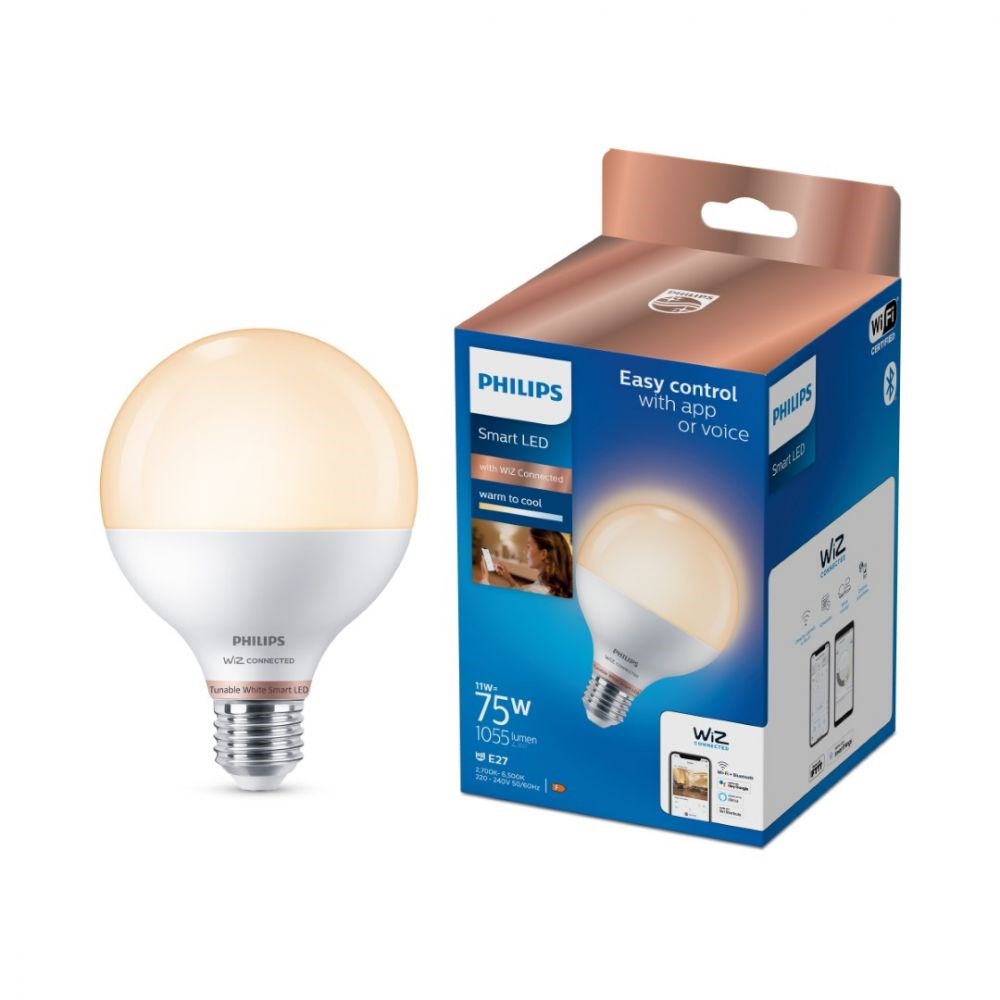 Philips Smart LED E27 G95 11W Tunable White pære
