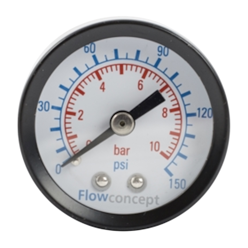 Flowconcept Manometer Ø50 - 0-10 bar 1/4"