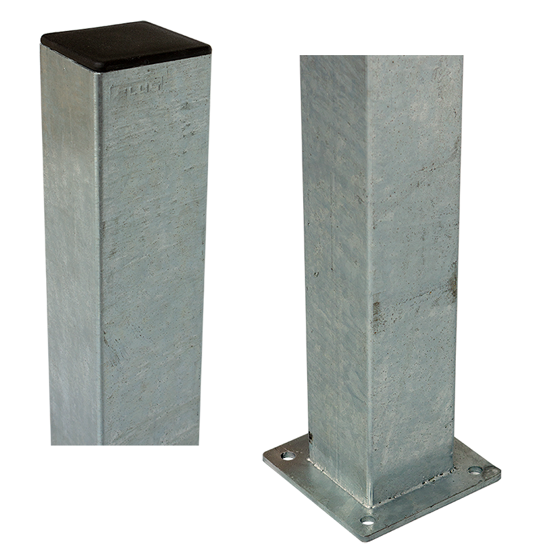Plus stålstolpe 8x8 cm med fod 186 cm