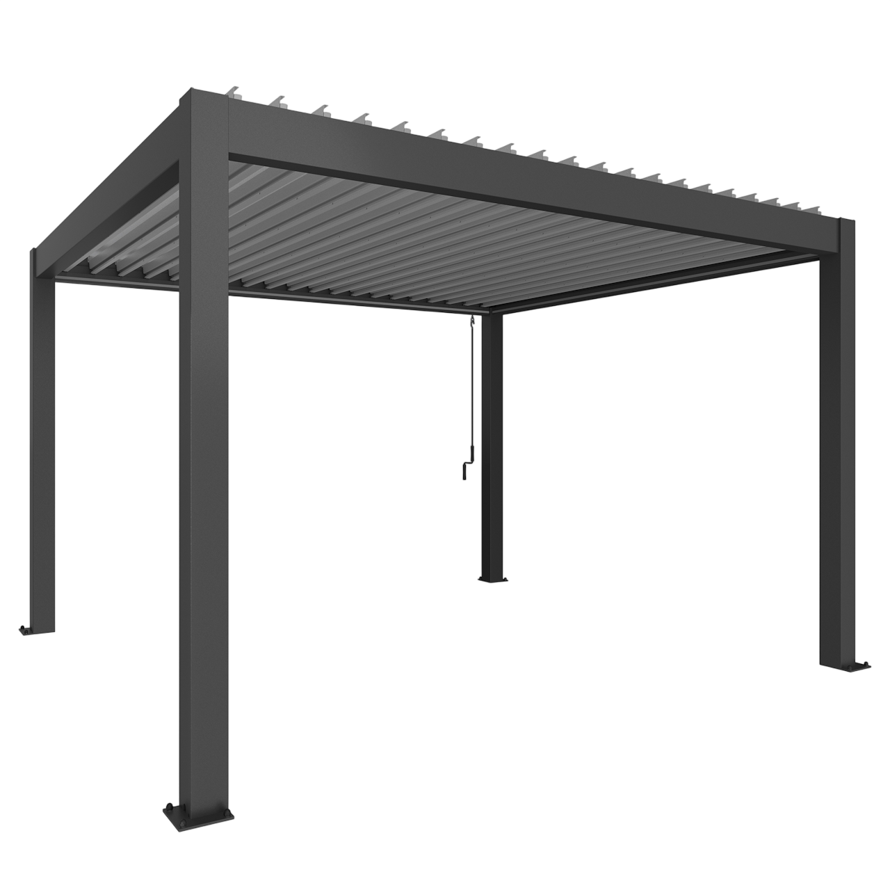 Biohort Str. 4×3,5 Pergola i mørkegrå metallic/sølv metallic