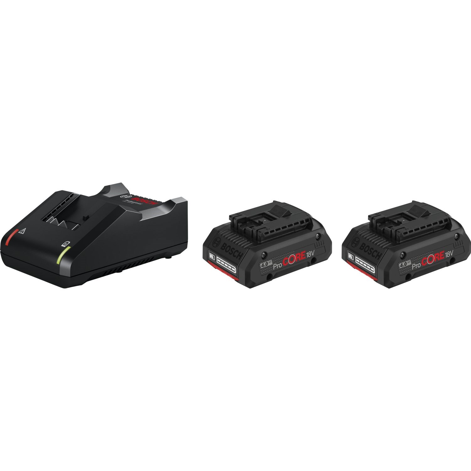 Bosch Professional 18V Startersæt med 2 stk. 4,0 Ah ProCORE batteri og lader
