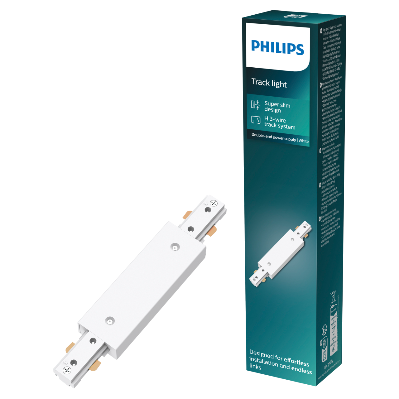 Philips EasyLink Dobbelt Strømforsyning i hvid