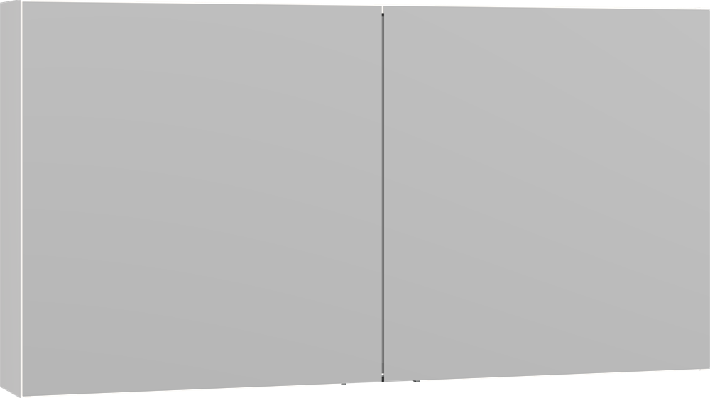 Scanbad Multo+ Select spejlskab 64x120 cm m/2 låger u/lamper - hvid højglans