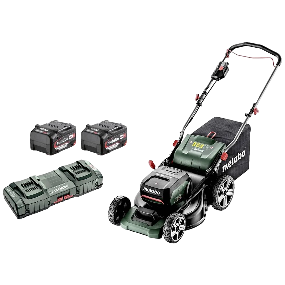 Metabo RM 36-18 LTX BL 46 Plæneklipper med 2 stk. 5,2Ah batteri og lader