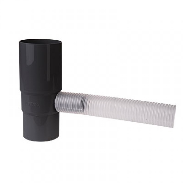 Plastmo plast vandudtag 75 mm med flexslange i grafit