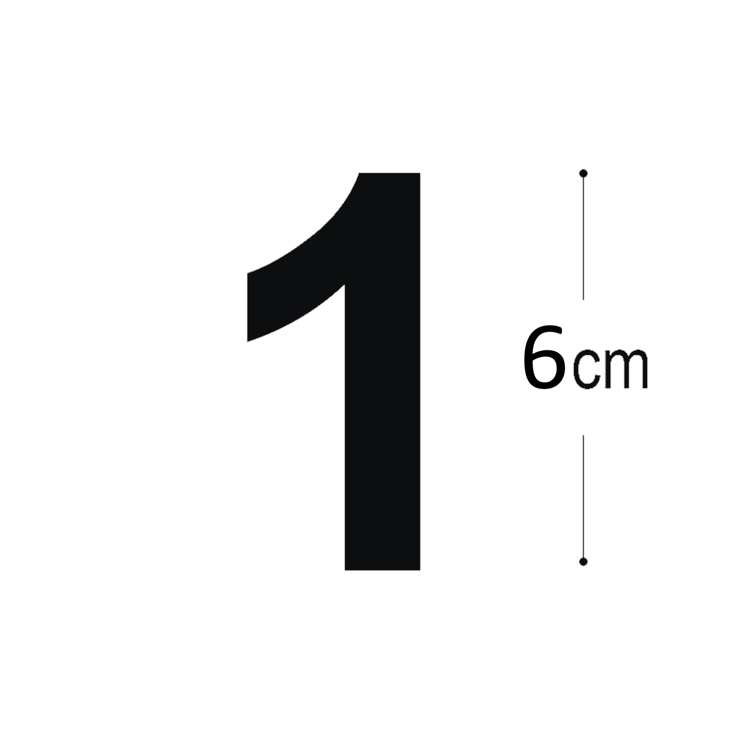 Allux Folietal nr. 1 i sort 6 cm