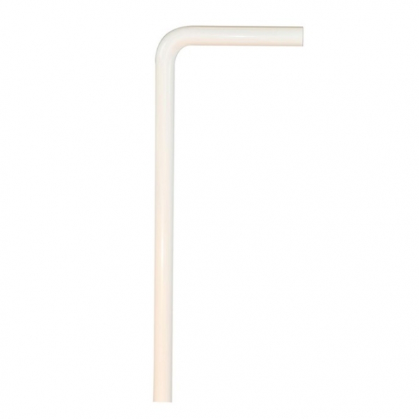 Vinkel 32 mm afløbsrør i hvid plast - 22x68 cm