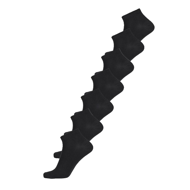 ProActive Bambus Ankelstrømper 7-pak i sort - Str. 44-47