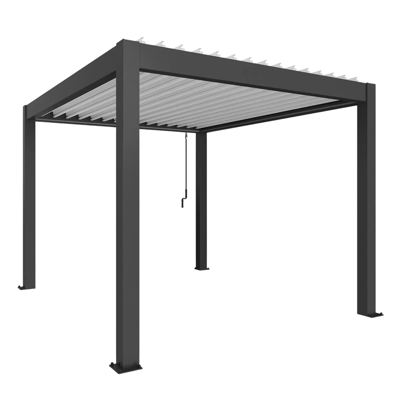 Biohort Str. 3×3,5 Pergola i mørkegrå metallic/hvid