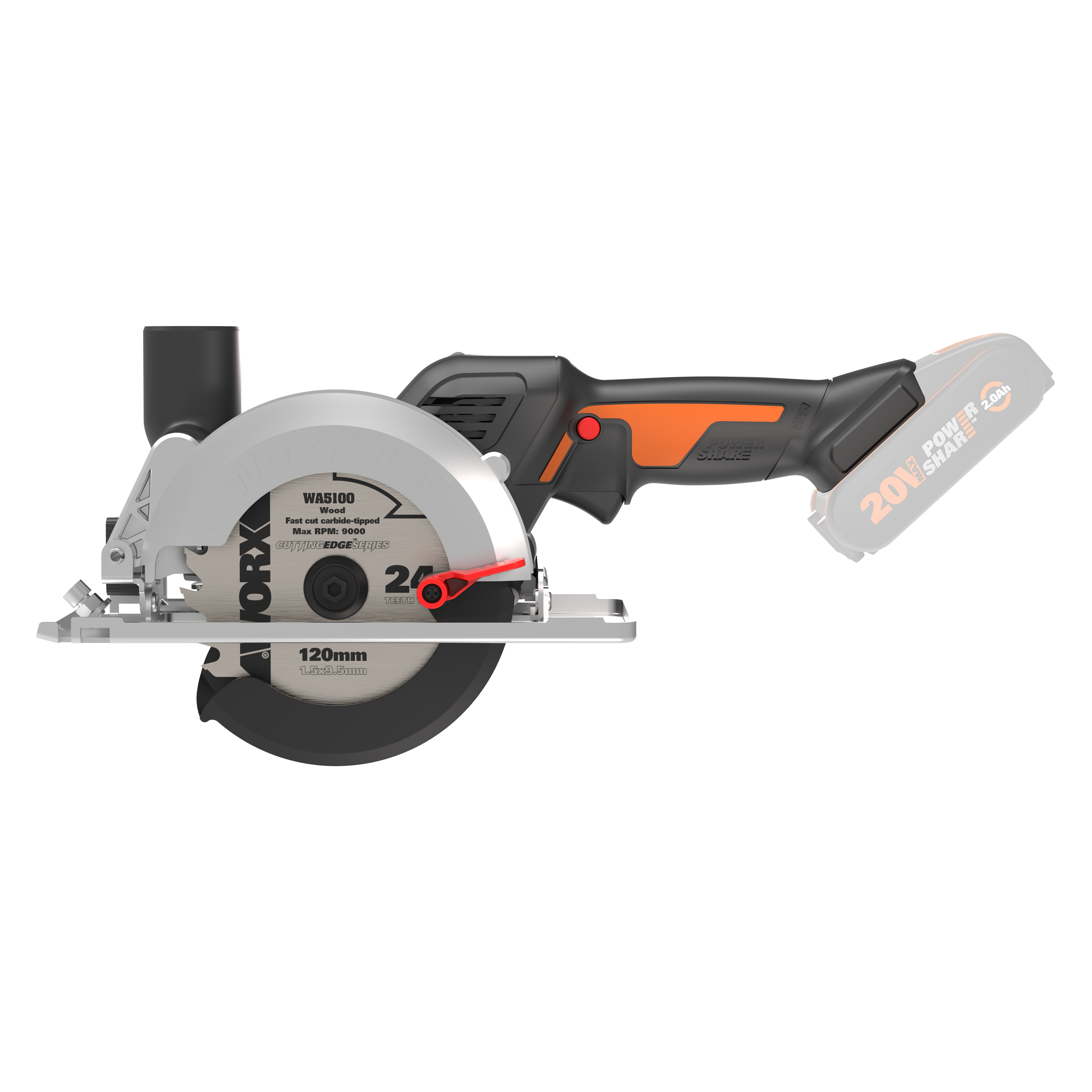 Worx WX531.9 PowerShare 20V Rundsav – Solo
