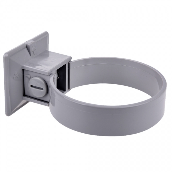 Plastmo plastrørholder 110 mm i grå