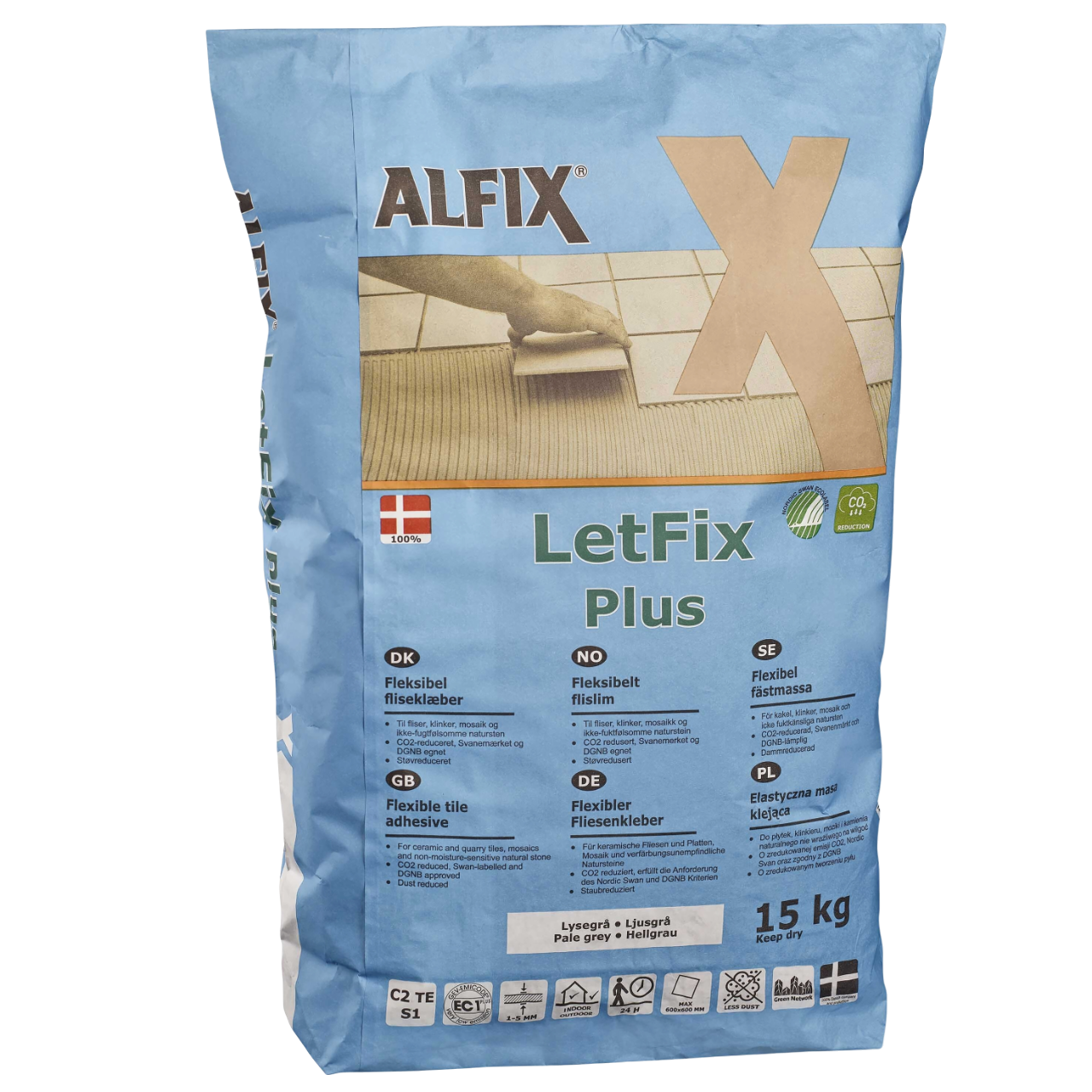 Alfix LetFix Plus Fliseklæber 15 kg