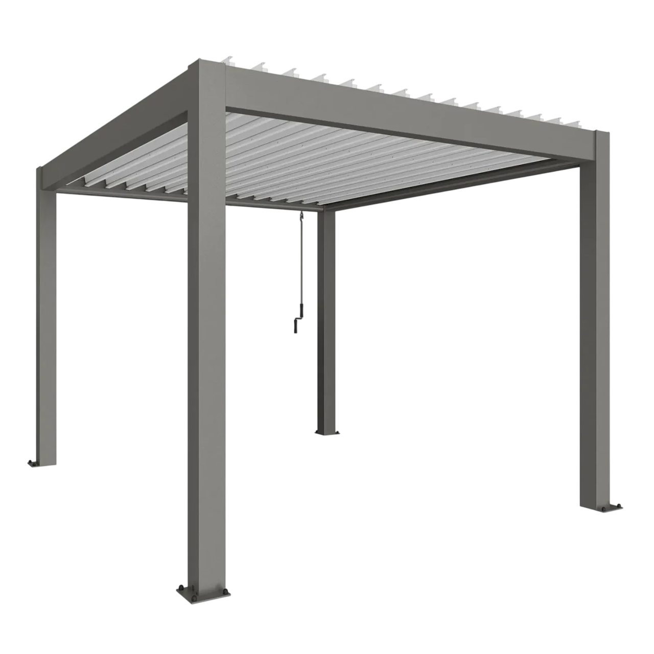 Biohort Str. 3×3,5 Pergola i kvartsgrå metallic/hvid