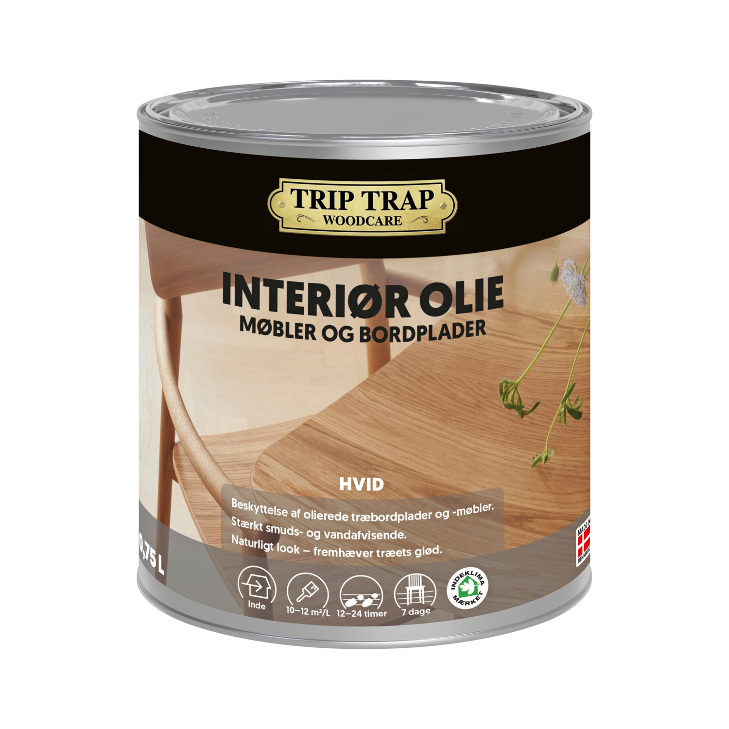 Trip Trap Interiør olie i hvid 0,75L