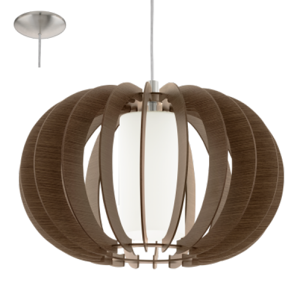Eglo Stellato 3 pendel Ø40 i opal/nød - 95591