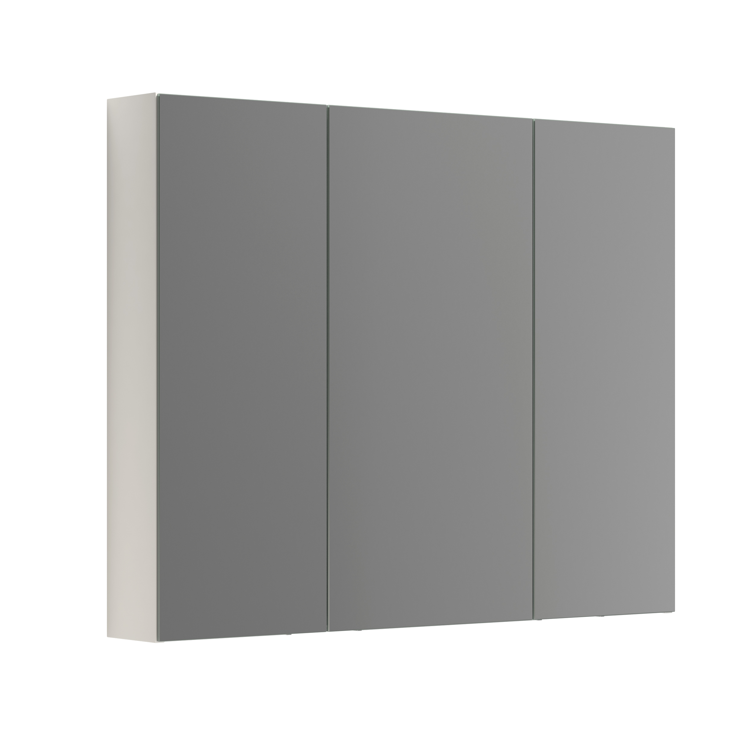 Scanbad Luna Style Spejlskab 80x100 cm m/3 låger - hvid mat